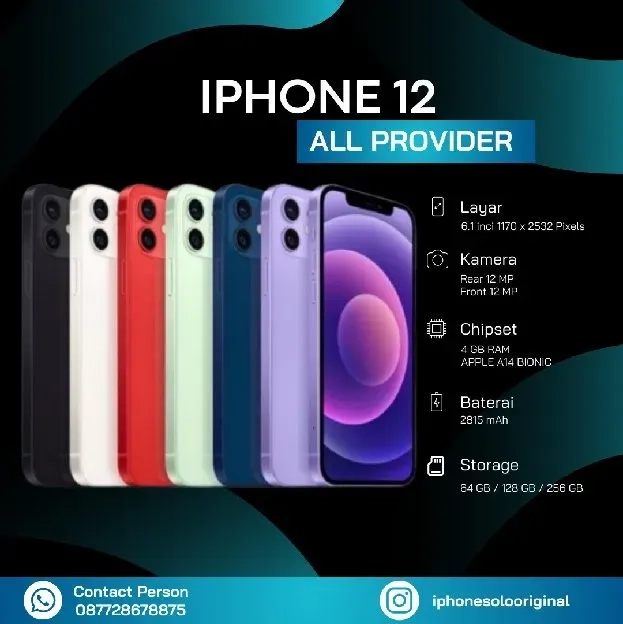 IPHONE 12 64GB Murah Alloperator 