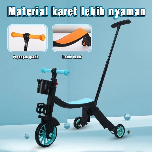 Kids Baby Walker Child's Balance Car Multifunctional Deformable Balance Bike for Children Satu Kelua