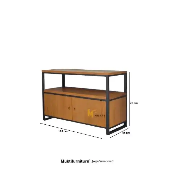 Buffet Meja Tv Minimalis Industrial 120x75 cm by Mukti Furniture 