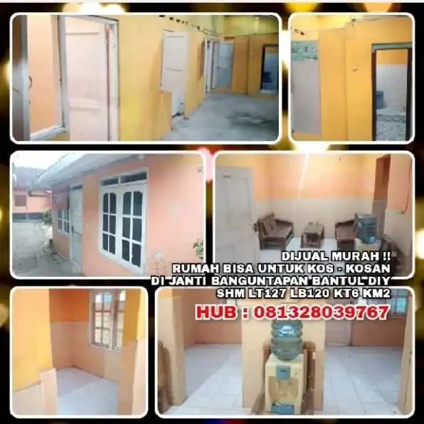 RUMAH DIJUAL : RUMAH MURAH STRATEGIS DI JANTI BANGUNTAPAN BANTUL YOGYAKARTA.SHM LT127 LB120 KT6 KM2