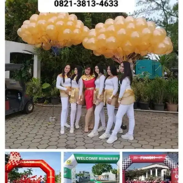 Pelangi Balon Tangerang 0821-3813-4633 Jual Sewa Balon Gapura Gate Start Finish Tangerang