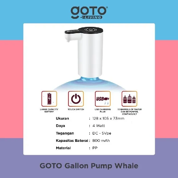 Pompa Galon Dispenser Air Minum Charge Usb Gallon Pump