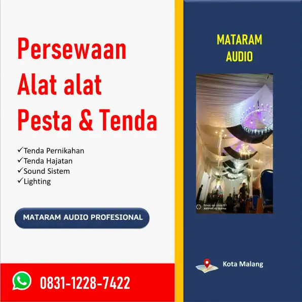 WA: 0831-1228-7422, Perlengkapan Pesta Outdoor Terbaik di Malang