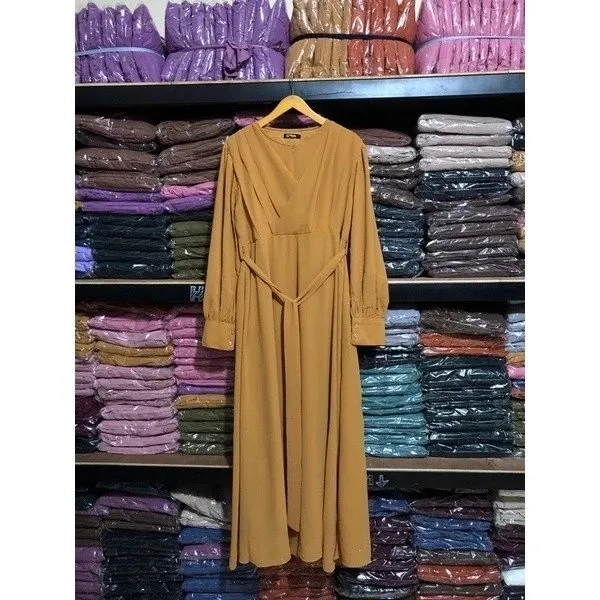 THERESA DRESS FULL FURING _ GAMIS TERBARU / GAMIS CERUTY / GAMIS SYARI / GAMIS POLOS