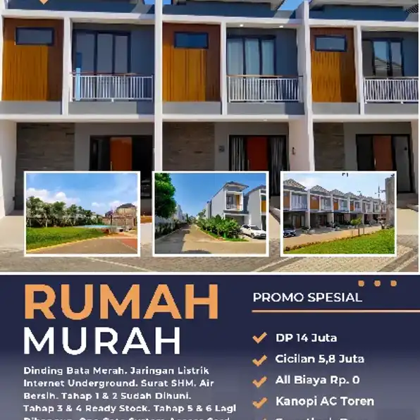 Dijual Rumah 2 lantai dan Murah Meriah