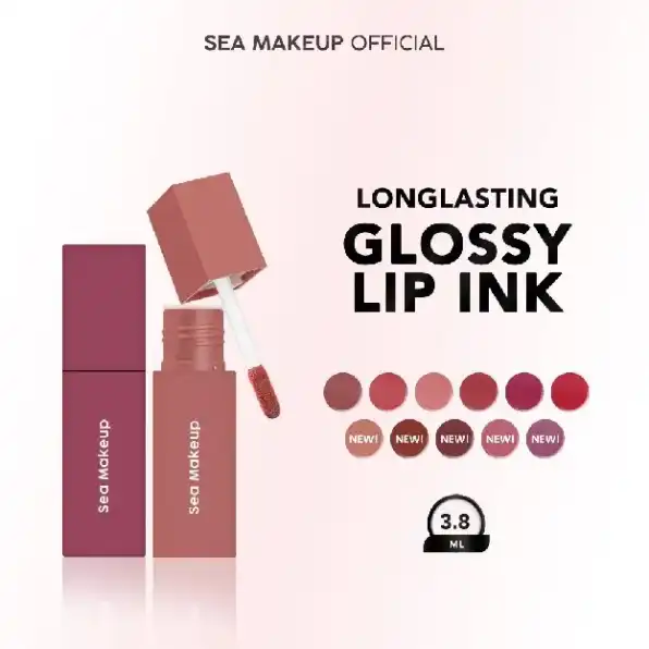 Sea Makeup Lacquer Shake Lip Ink Longlasting - Glossy Finish Liquid Lipstik Liquid Lipstick Liptint