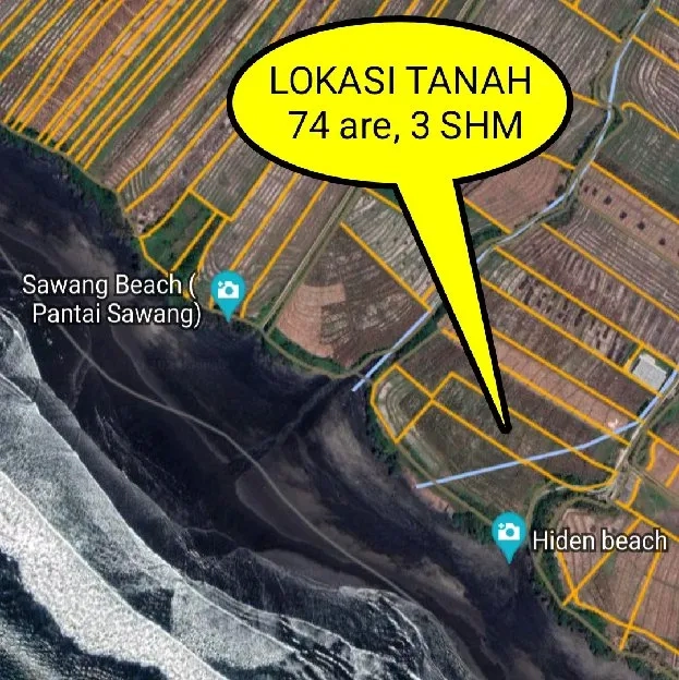 Dijual 74 are, LOSS PANTAI KELATING, Kerambitan Tabanan