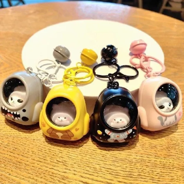 Gantungan Kunci Backpack/Cat Keychain/Cat Karakter Keychain With Night Lamp/Multifungsi Astronot Cut