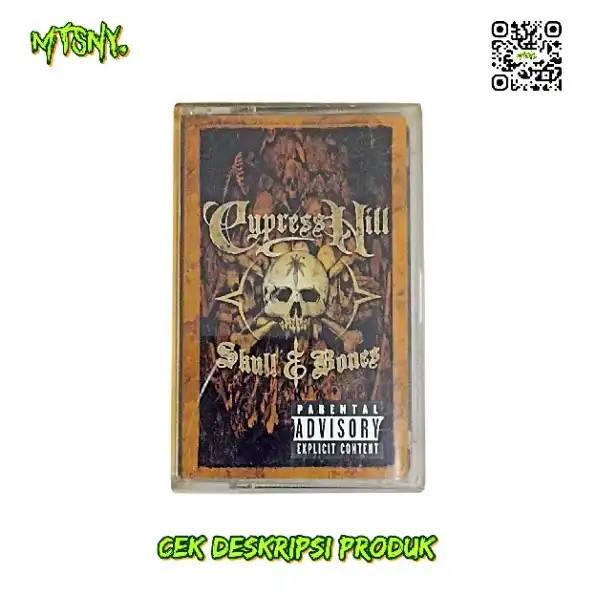 Kaset Musik Rap Nu Metal Rock Cypress Hill Album Skull and Bones Jadul