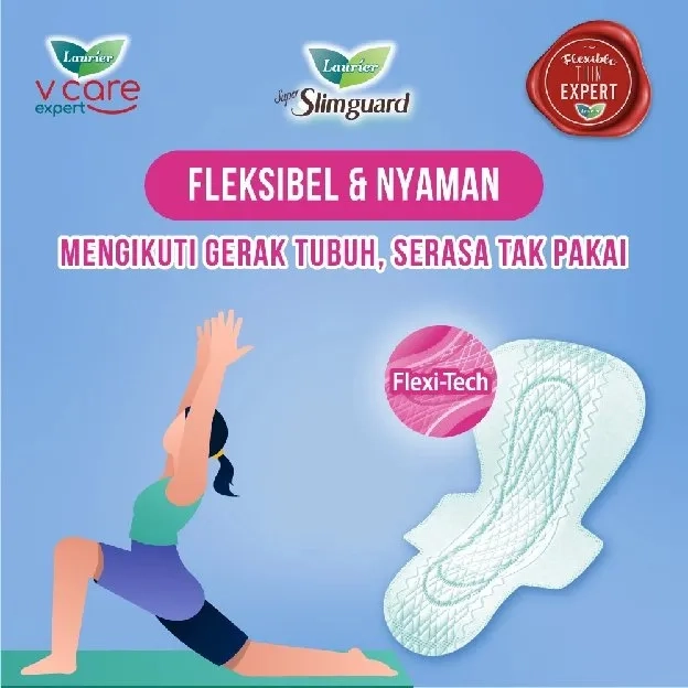 Laurier Super Slimguard Pembalut Wanita Night Slim Breathable 35cm Wing Menyerap Maksimal dan Lebih 