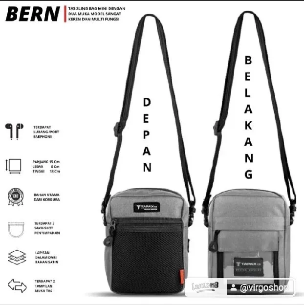 Tas Selempang Pria Tapaxco Bern New WaterProof