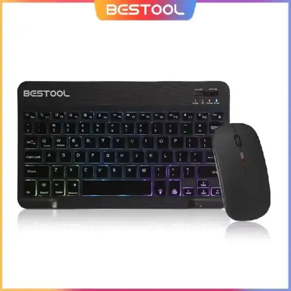 Backlit Backlight Wireless Keyboard And Mouse LED Colorful Bluetooth Keyboard For iPad Laptop Androi