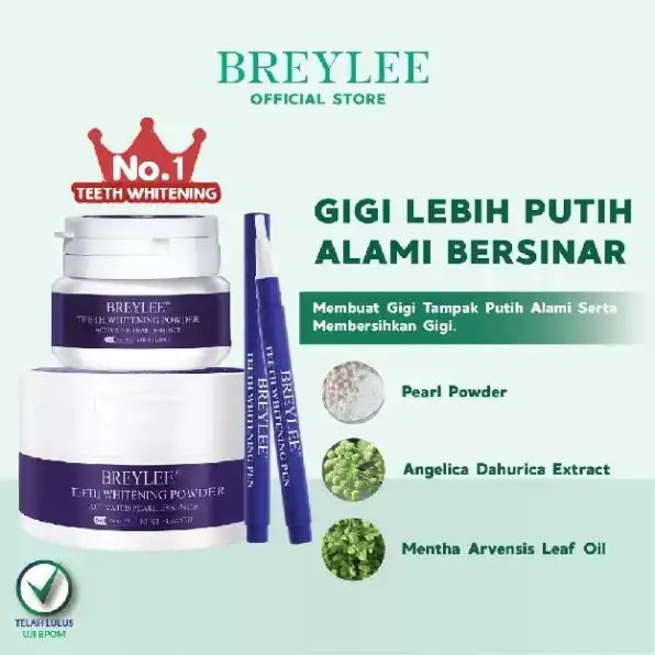 Teeth Whitening Powder & Pen - Mencerahkan Gigi