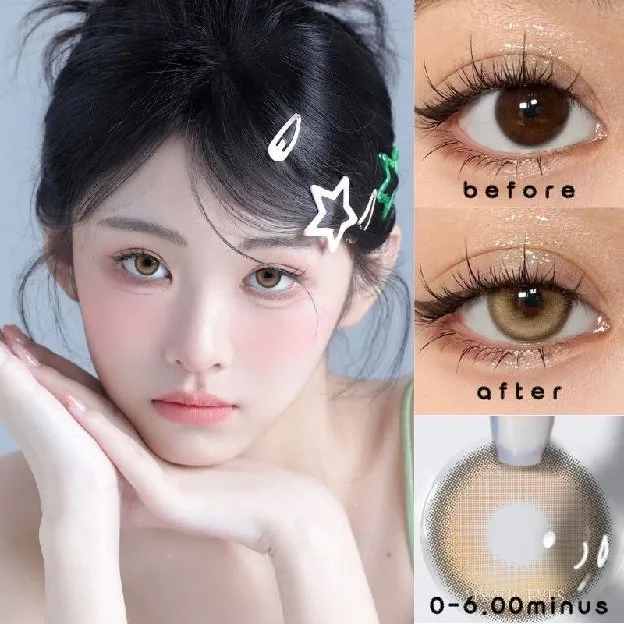 mysticeyes softlens Twilight seri Grey and brown color lensa 14.5mm normol