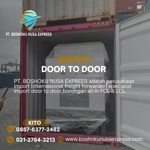 Jasa Import Mesin Door To Door Ke Indonesia