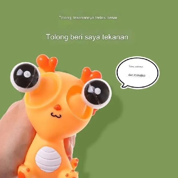 Mainan Naga Remas Lucu, Mainan Ventilasi Boneka Naga Kecil Yang Bermunculan dengan Mata Kreatif，Main