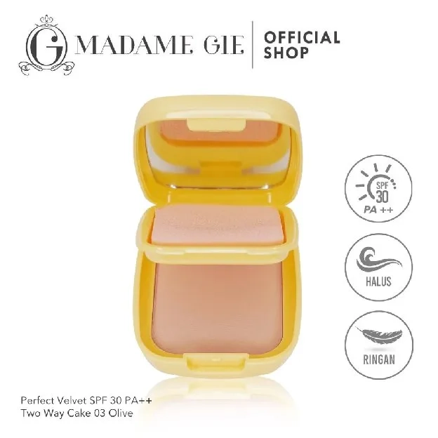 Madame Gie Perfect Velvet SPF 30PA++ Two Way Cake - MakeUp Bedak Padat