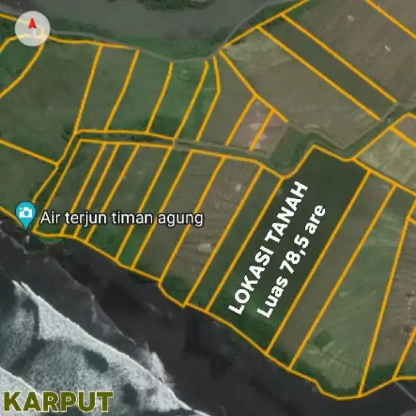 Dijual 78,5 are, LOSS PANTAI KELATING Kerambitan Tabanan