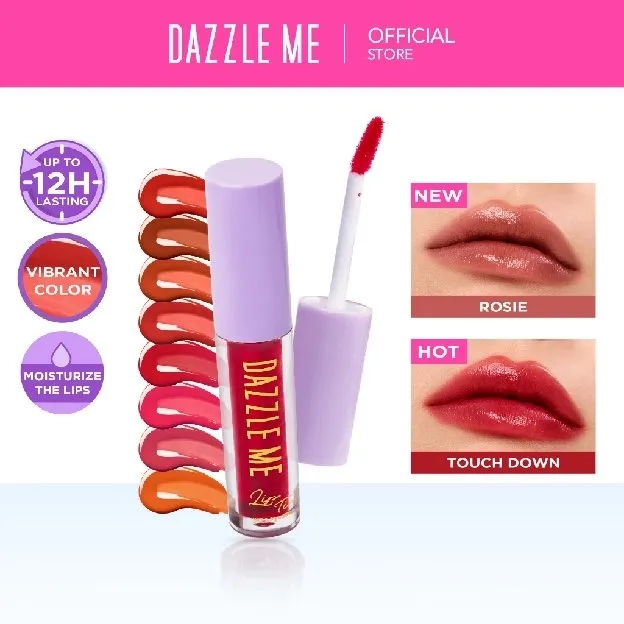 Dazzle Me Lip Tint Ink Licious Touch Down Swipe Up Oran-Gee Smiley