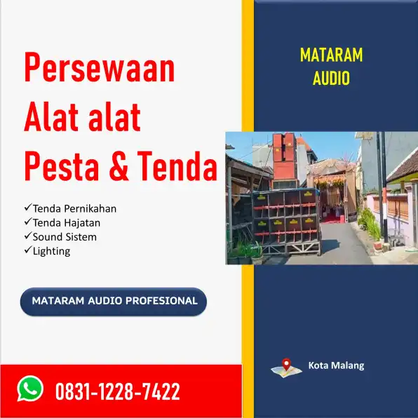 WA: 0831-1228-7422, Sewa Perlengkapan Pesta Kecil dengan Harga Terjangkau