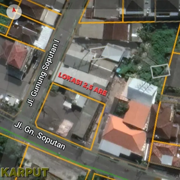 Dijual 2,5 are, Jl. Gunung Soputan I Mahendradata Pemecutan Klod Denpasar