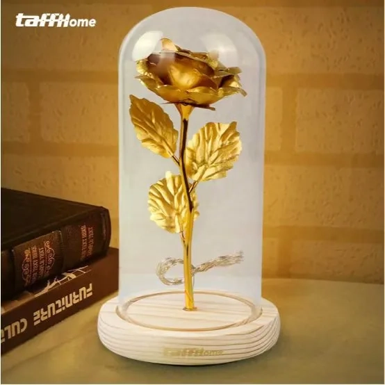 Bunga Mawar Lampu LED Dekorasi Beauty and The Beast Rose