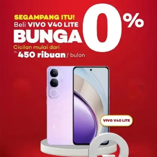 Segampang itu Nyicil  Vivo V40 Lite di Home Credit, Dapatkan  Promo bunga 0% Free cicilan 1x