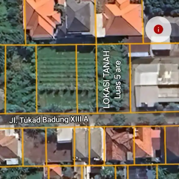 Dijual 5 are, Jl. Tukad Badung Renon Denpasar