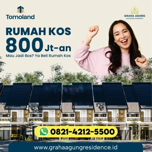 Rumah Kost Malang dengan Kawasan Lengkap Fasilitas Umumnya dapat Passive Income di Tomoland