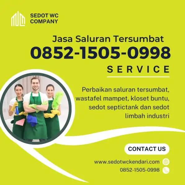 Sedot Wc Kendari Saluran Tersumbat - 0852 1505 0998