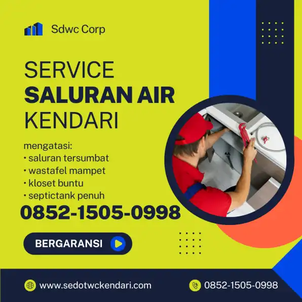 Sedot Wc Kendari dan Saluran Tersumbat - 0852 1505 0998