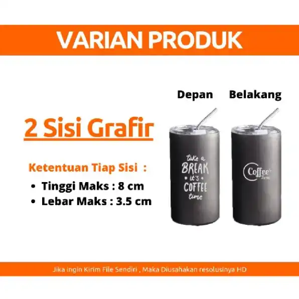 Tumbler Stainless Steel 600ml Cangkir Kopi Thermos Vacuum Botol Minum Es Kopi Americano Estetik Eleg