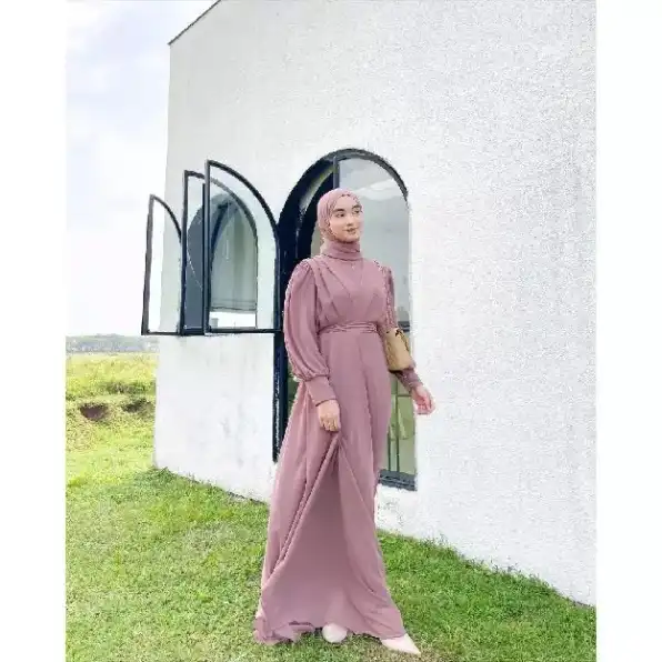 DRESS MAXI CERUTY DRESS FREE BELT/GAMIS MODERN MEWAH/GAMIS LEBARAN TERBARU