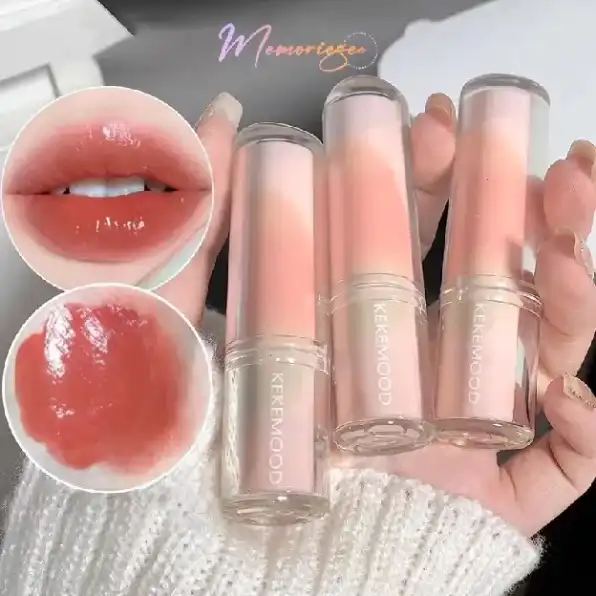 KEKEMOOD Watery Glow Lipstick Lip Jelly Keke Mood Lip Balm Water Light Solid Lipstick Mirror Moistur