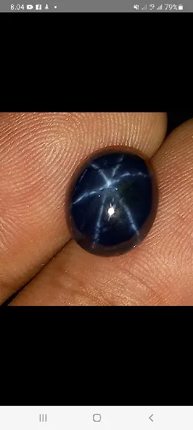 natural royal blue sapphire star 5.60ct