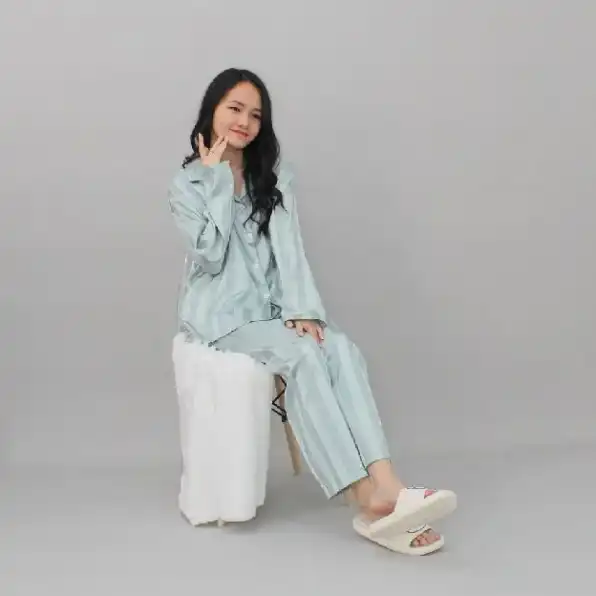 Piyama Satin Powysuit Baju Tidur Wanita Dewasa