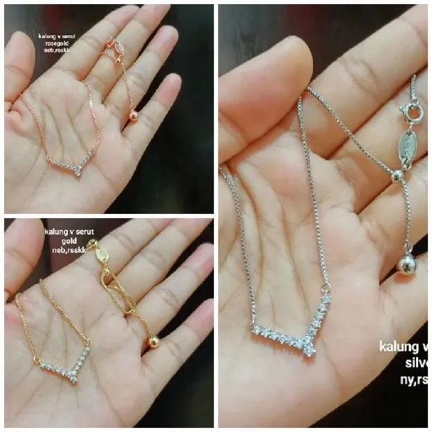 Kalung Viral Fuji / Kalung Wanita Bahan Titanium / Aksesoris Fashion Wanita Bahan Titanium Asli