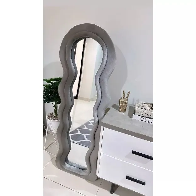 Cermin Aesthetic / Cermin Estetik / Irregular Wavy Mirror / Standing Mirror Aesthetic / Standing Mir