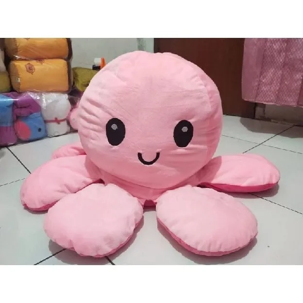 Boneka gurita bolak balik jumbo / mainan anak boneka octopus