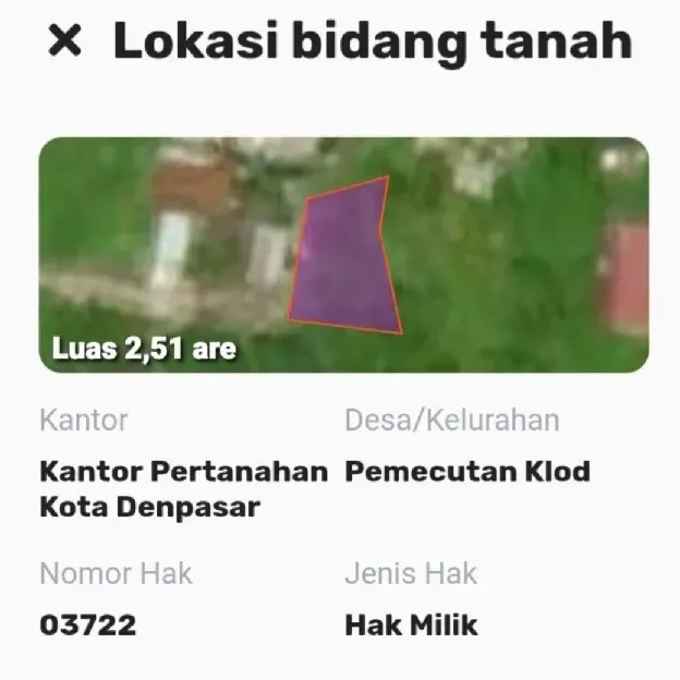 Dijual 2,51 are, Jl. Labak Sari Pura Demak UTARA Mahendradata Denpasar