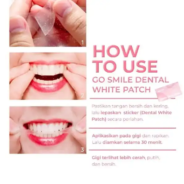 Go Smile Dental White Patch - Untuk Memutihkan Gigi seperti Bleaching dengan Glycerin Menthol dan PV