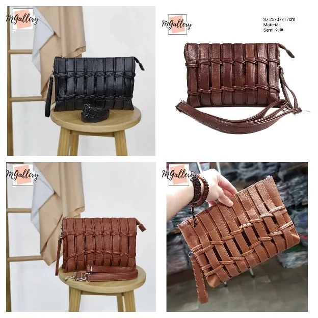 Bisa COD - Tas Selempang Pagar Clutch Wanita