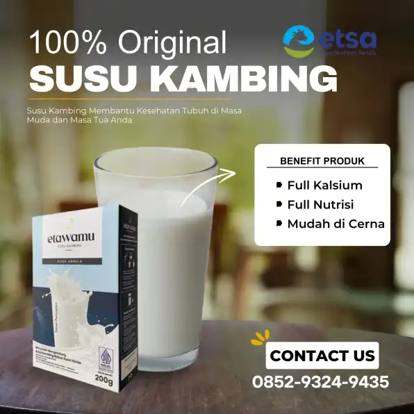 Jual Susu Kambing Etawa Mojokerto, 0852-9324-9435 DISKON BPOM