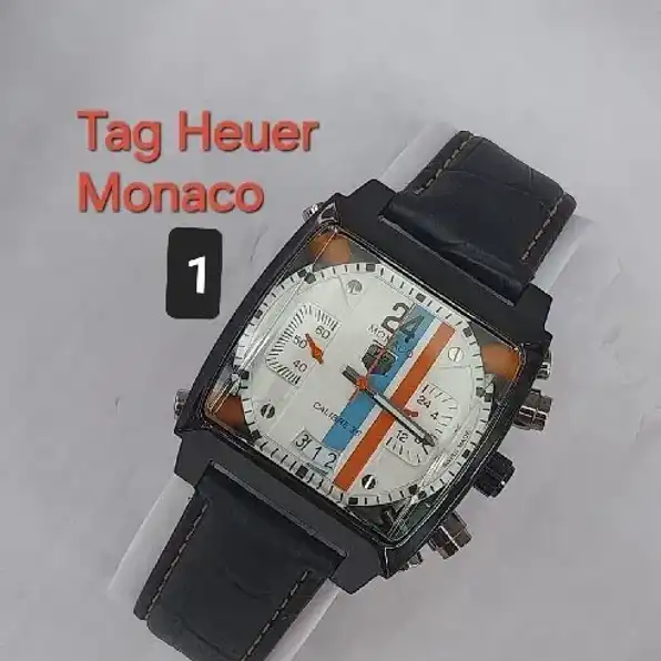 jam tangan pria Tag Heuer monaco black