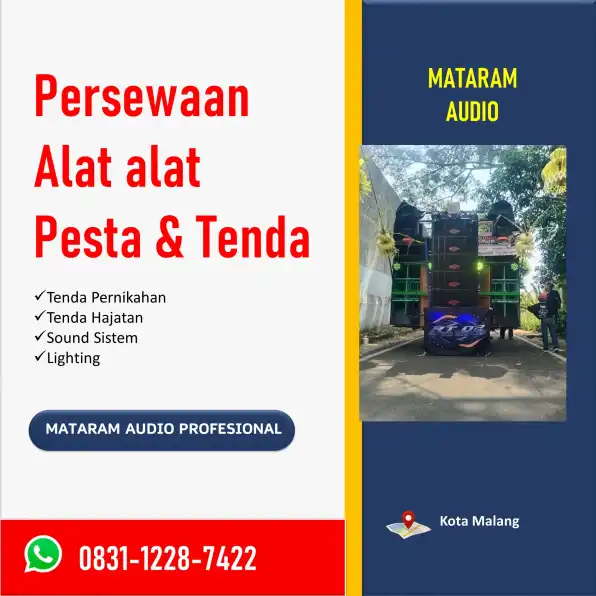 WA: 0831-1228-7422, Perlengkapan Pesta Outdoor Terbaik di Malang