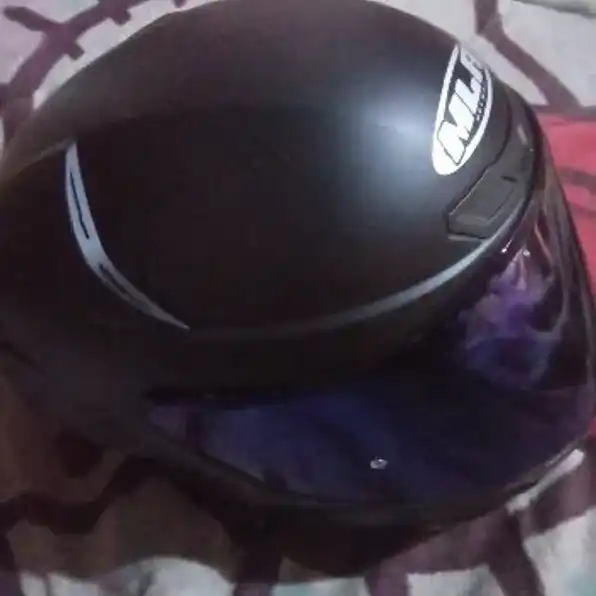 helm MlA fullface crypton warna hitam doff kaca blue