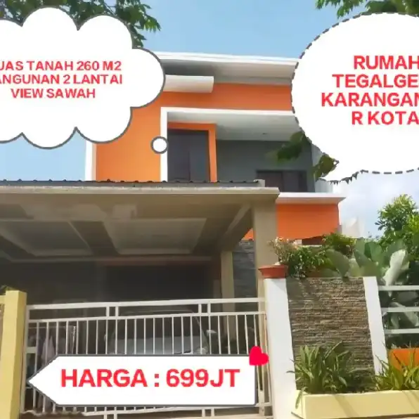 RUMAH 260M2 DUA LANTAI DI TEGALGEDE KARANGANYAR KOTA 