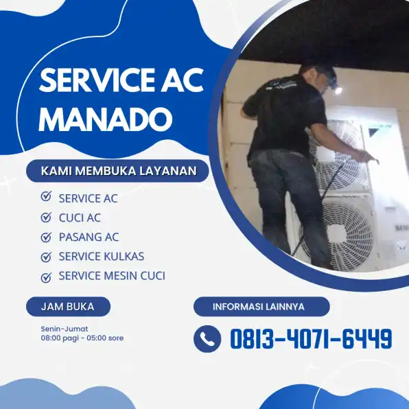 Jasa Service AC Manado 0813-4071-6449