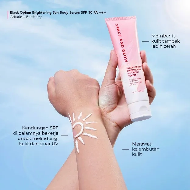 Grace and Glow Brightening Sun Lotion Body Serum SPF 30 PA+++ | Sunscreen | - Sunblock Badan Anti UV
