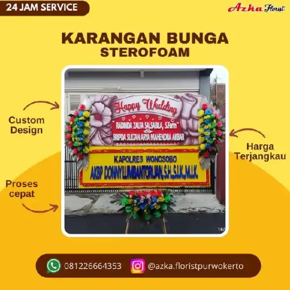 Toko Bunga di Purwokerto 0857-4708-8555 Azka Florist 24jam